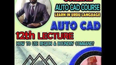 #12 | How to use Region & Boundary Command in AutoCAD | | #Creative Academy| | URDU / HINDI