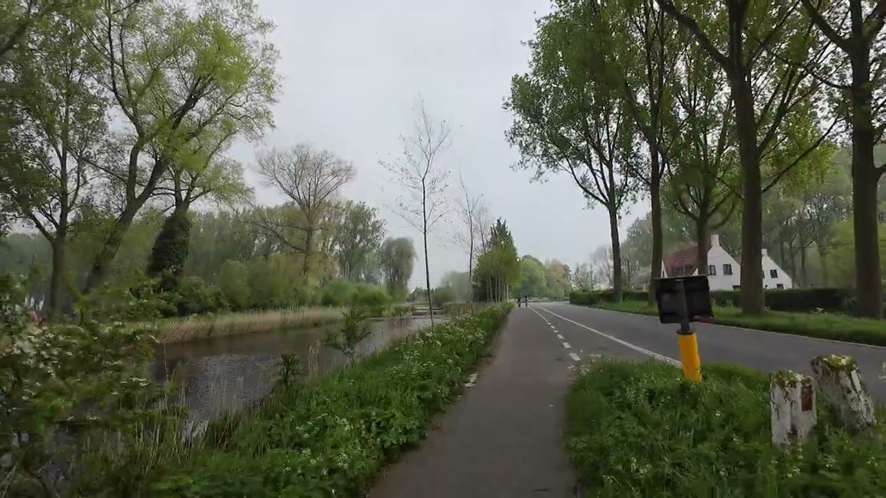 Biking through Damme Belgium and through the canals on May 2nd 2024