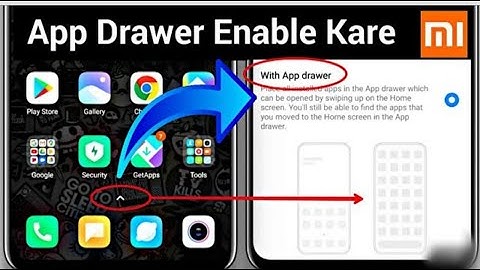 How to enable app drawer in miui 11 system launcher 2022 | swipe up to open app drawerIn Mi Phone