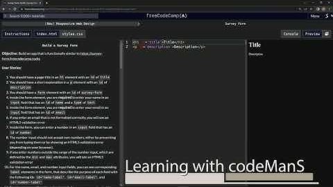 (Scrapped) | freeCodeCamp (New) Responsive Web Design - Certification Project - Survey Form: Step 3