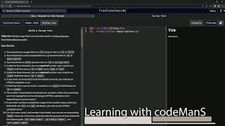 (Scrapped) | freeCodeCamp (New) Responsive Web Design - Certification Project - Survey Form: Step 3