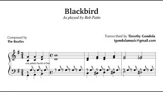 Video thumbnail of "Blackbird| Beatles Cover- Piano Transcription"