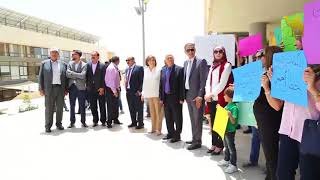 الموظفين المفصولين من جامعة عمان العربية يعتصمون