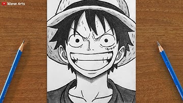 Easy Anime Drawing || How to Draw Monkey D. Luffy (One Piece) || Easy Drawing Tutorial for Beginners