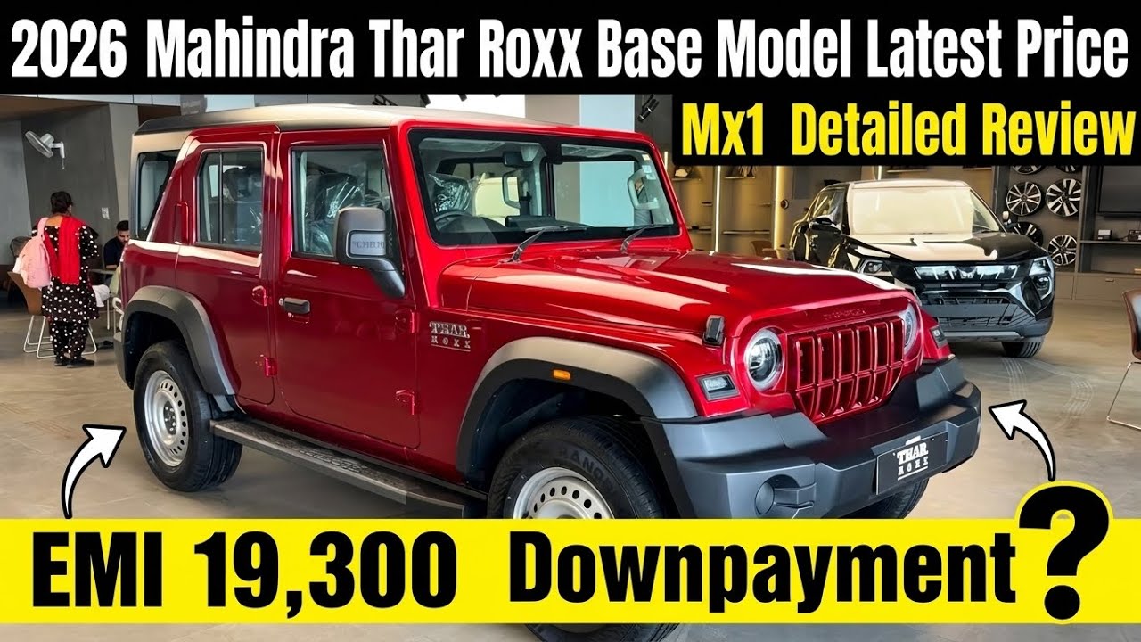 Mahindra Thar Roxx Base Model MX1 Base Model On-Road Price, Loan, EMI & Down Payment 