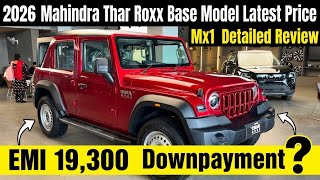 Mahindra Thar Roxx Base Model MX1 Base Model On-Road Price, Loan, EMI & Down Payment