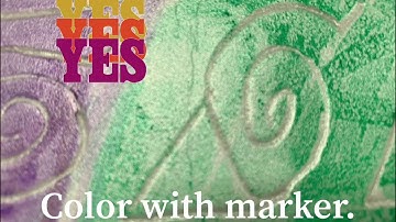 Styrofoam printmaking with marker