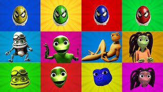WRONG HEADS TOP SUPERHEROES - Crazy Frog, Dame Tu Cosita, Patila, El Chombo Alies Green - Spiderman