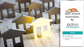 Odoo Challengers - Use Odoo ERP to automate your Real Estate Business.