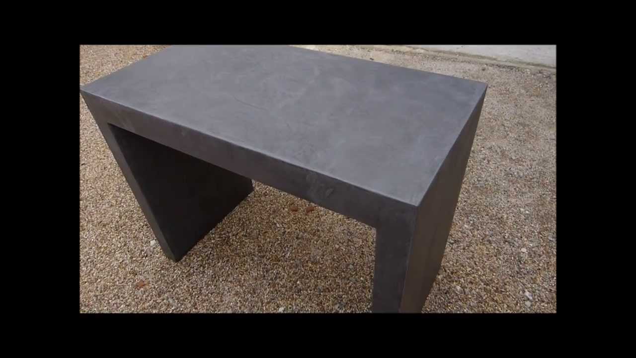 Application d'un béton ciré matières minérales sur meuble en ...