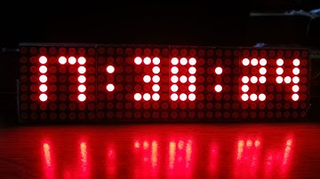 Arduino Led Matrix Clock 8x32 on max7219 IC