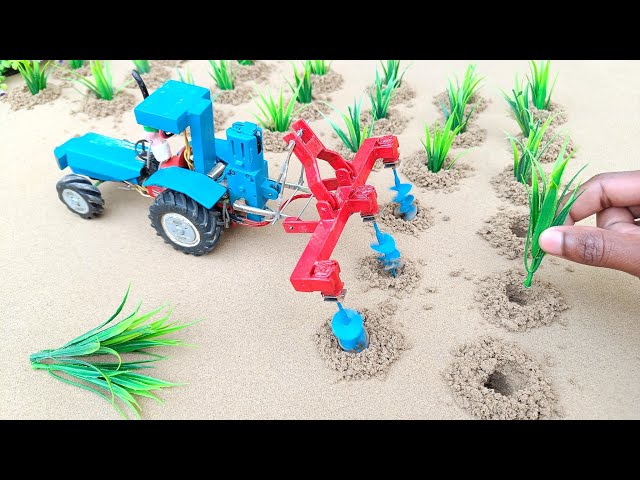 diy tractor mini planting holes drilling machine class=