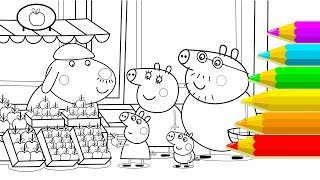 Peppa Pig Drawing & Coloring Daddy Pig | Peppa Pig Coloring Book To Learn Colors Videos For Kids screenshot 4