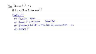 Inverse of a Linear Transformation