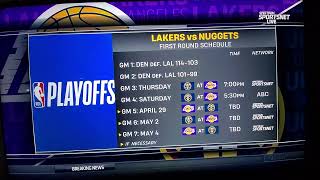 Lakers vs Nuggets Game 3 and 4 schedule at Crypto.com Arena.