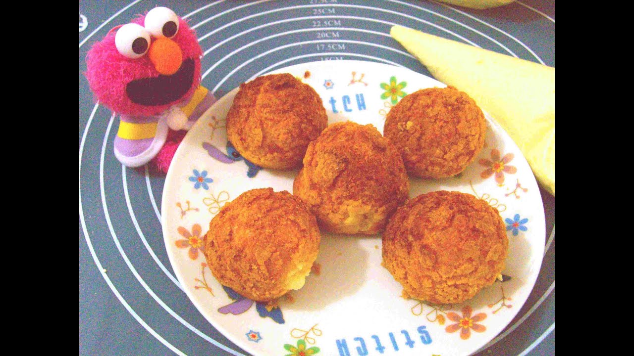 Cherry Chan Custard Cookie Puff 吉士曲奇泡芙 YouTube