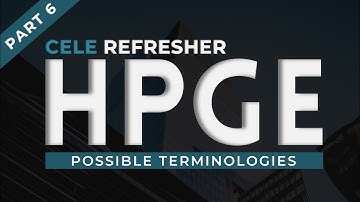 CE Board Exam Refresher: HPGE (Possible Terminologies) | Part 6