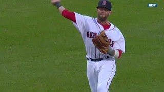 BAL@BOS: Pedroia makes a slick backhand play