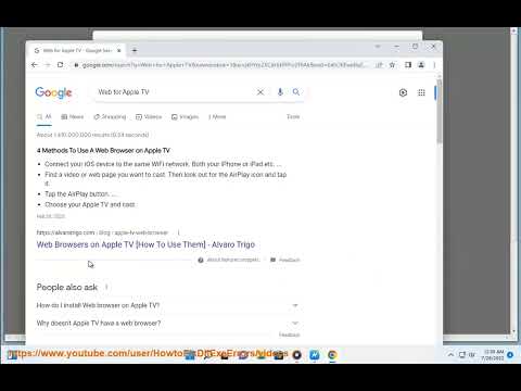 ভিডিও: অ্যাপল টিভির জন্য একটি ওয়েব ব্রাউজার আছে কি?