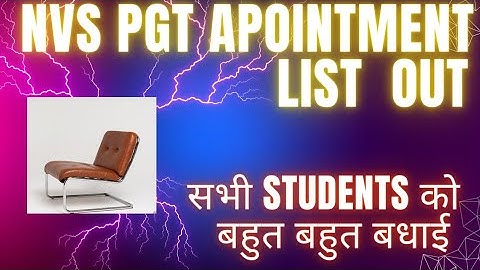#nvs Nvs Results // Nvs PGT Apointment list // Nvs Requirements // Nvs Notification #byhimanikulhari
