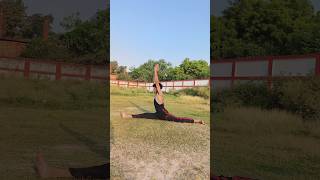Hanumanasana (or Monkey Pose) ||#hanumanasana #yogapractice #yogaskills #motivation #life #nature .