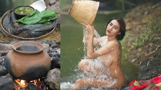 Amazing Girls Cooking Steam Snails Recipe,Eating Delicious,National Foods