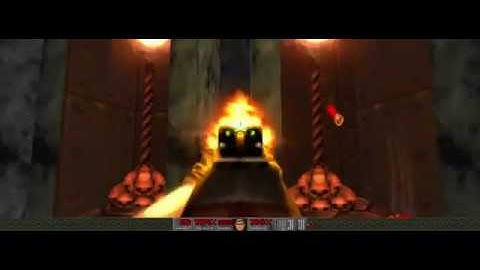 Doom 2 Level 22 The Catacombs BRUTAL DOOM version 21 with metal music in ultra widescreen