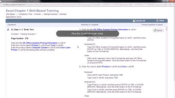 Excel Chapter 1 Skill-Based Training Walkthrough & Troubleshooting