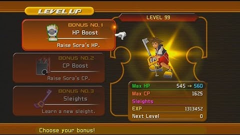 Kingdom Hearts 1.5 HD (ReCom) | Sora Level Up Guide