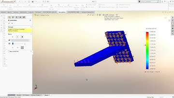 CONCENTRATED LOAD ACTING  on a cantilever beam at the EDGE- Simulation in solidworks