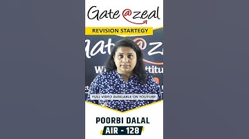 Revision Strategy of Poorbi Dalal (GATE CSE AIR - 128) | Must follow strategy