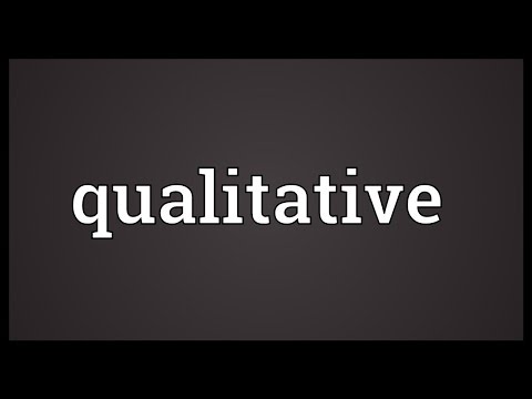Qualitative Meaning