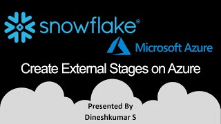 09 Snowflake Create External Stage on Azure Cloud | SnowSQL External Table Using Azure Stages