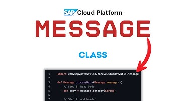 SAPCPI Groovy Scripting Message Class Demo #sapcpi #groovy #demo