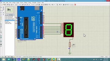 7 segment display Arduino code simulate in Proteus