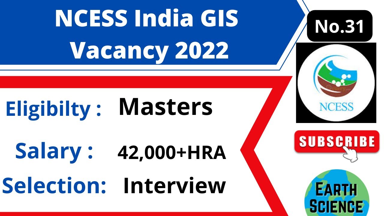 NCESS GIS JOB Vacancy 2022 Government GIS GIS jobs YouTube