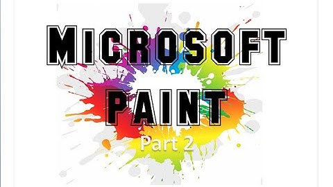 Microsoft Paint - Brush Tool and Saving File