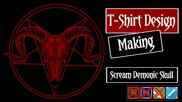 How to Create Scream Demonic Skull illustration drawing on infinite design