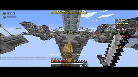 Hacker Using Reach/Range hacks on Hive Bedwars