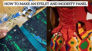 How To Make A Modesty Panel Creating Eyelets For Corsets And Bustier.
