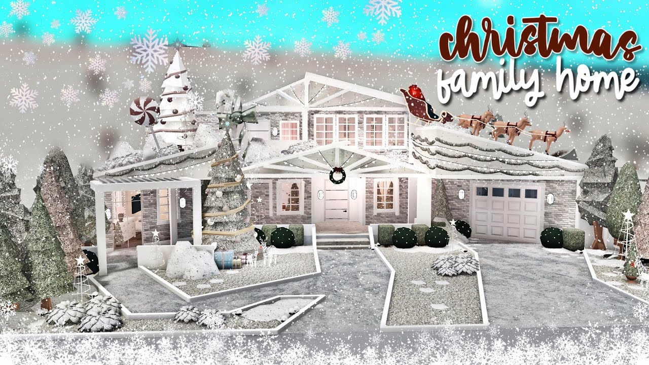 BLOXBURG: Winter Christmas Family Home | house build ️ - YouTube