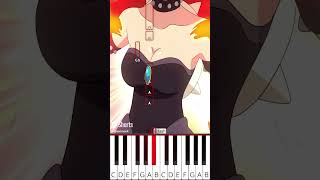 Bowser Transformation (@fash) The Super Mario Bros Animation - Octave Piano Tutorial