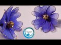 How to make hair brooch | Simple Stocking flowers Making | Stocking Flower, GG creative collection