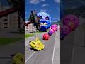 Big &amp; Small Moon Cars vs Giant NokiaHammer - BeamNG.Drive #shorts
