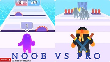 Noob Vs Pro Join Blob Vs Join Blob 3D  💪🟡🤖Max All Levels Game , Satisfying Mobile games Walkthrough