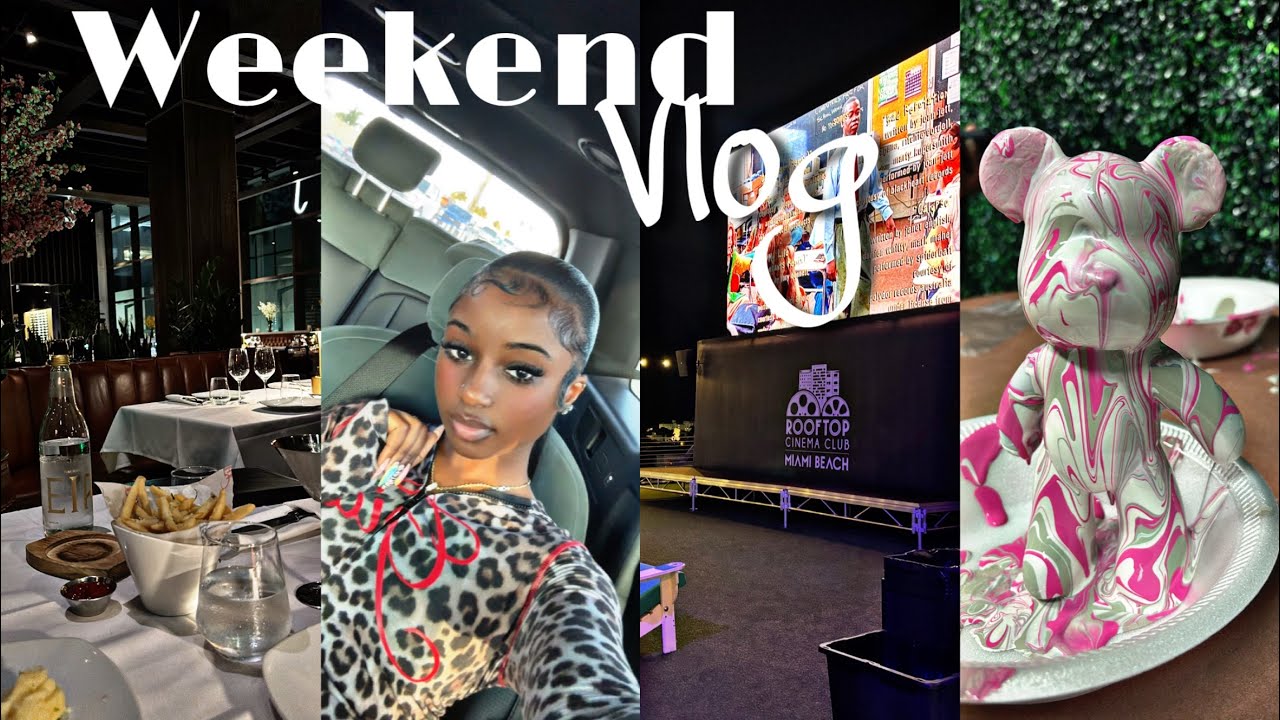 Weekend Vlog 🎬 | New hair?? Valentine’s Day❣️, Rooftop Cinema, Dinner, Bear Drip, & More !