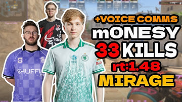 33 KILLS m0NESY rt:1.48 w/smooya/zyphon l EU FACEIT RANKED (mirage) | Jun 22, 2025 #cs2 #pov