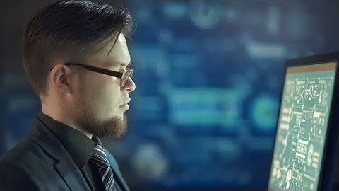 Young Man Working on Computer in Dark Digital Office | Stock Footage - Videohive
