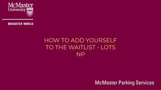 How to add yourself to the waitlist