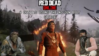 Red Dead Online 6 Outfits Using The No Gun Belt Glitch